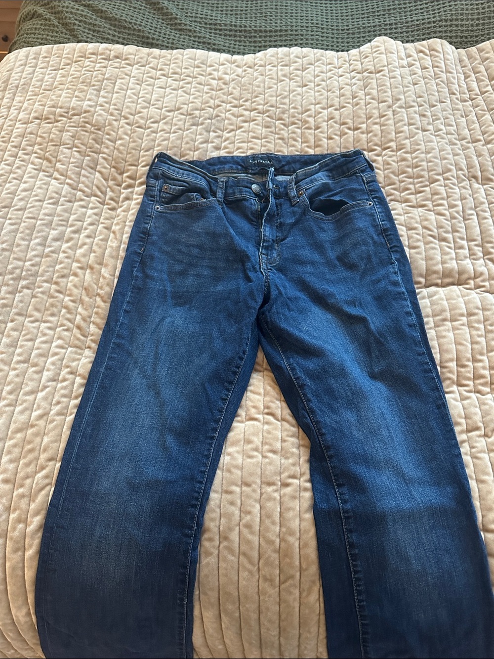 Classic Straight-Leg Jeans in Dark Blue